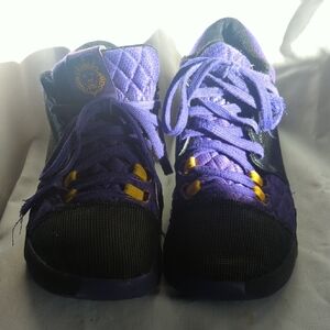 Nike Kids Sneakers in Purple, Black, and Gold